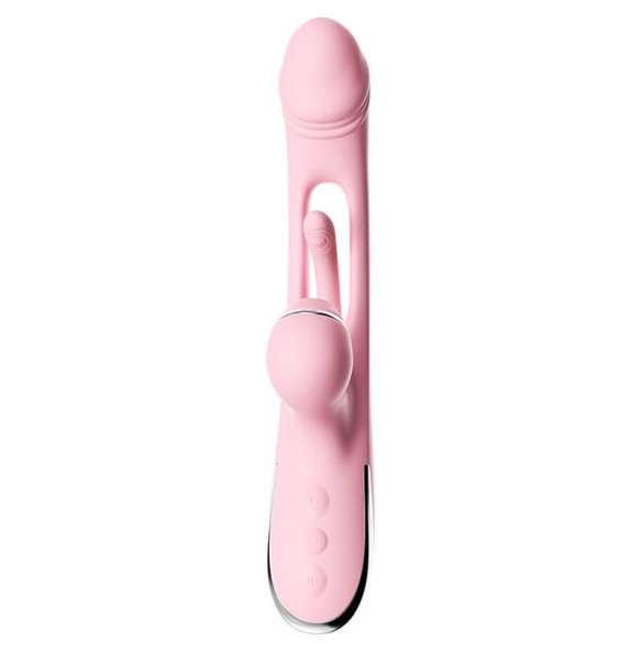 MizzZee - Red Heart Suction Slap Vibrator (Chargeable - Pink)